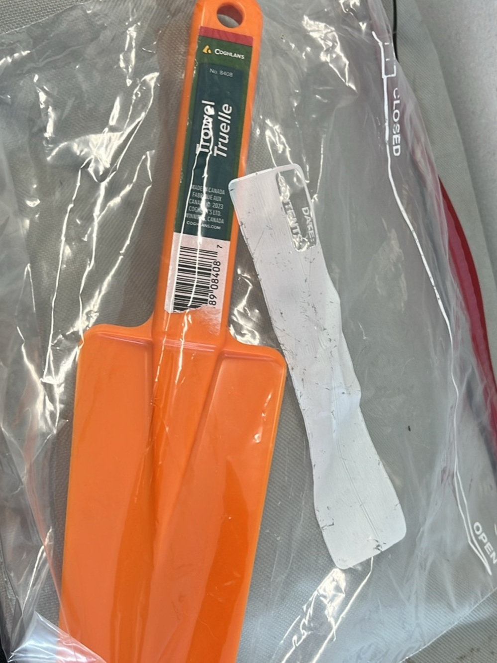 Orange Travel Trowel - Durable Plastic Hand Shovel